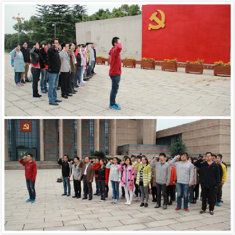 教师学生党员宣誓墙前重温入党誓词，铭记党心